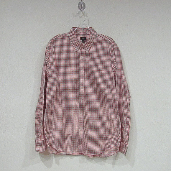 J. Crew Secret Wash Checkered Shirt Size Large EUC - Picture 2 of 4